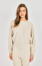 Locket Gathered Long Sleeve Top - happenstance.
