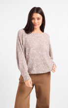 Brown boatneck sweater 