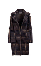Black houndstooth midi Coat 