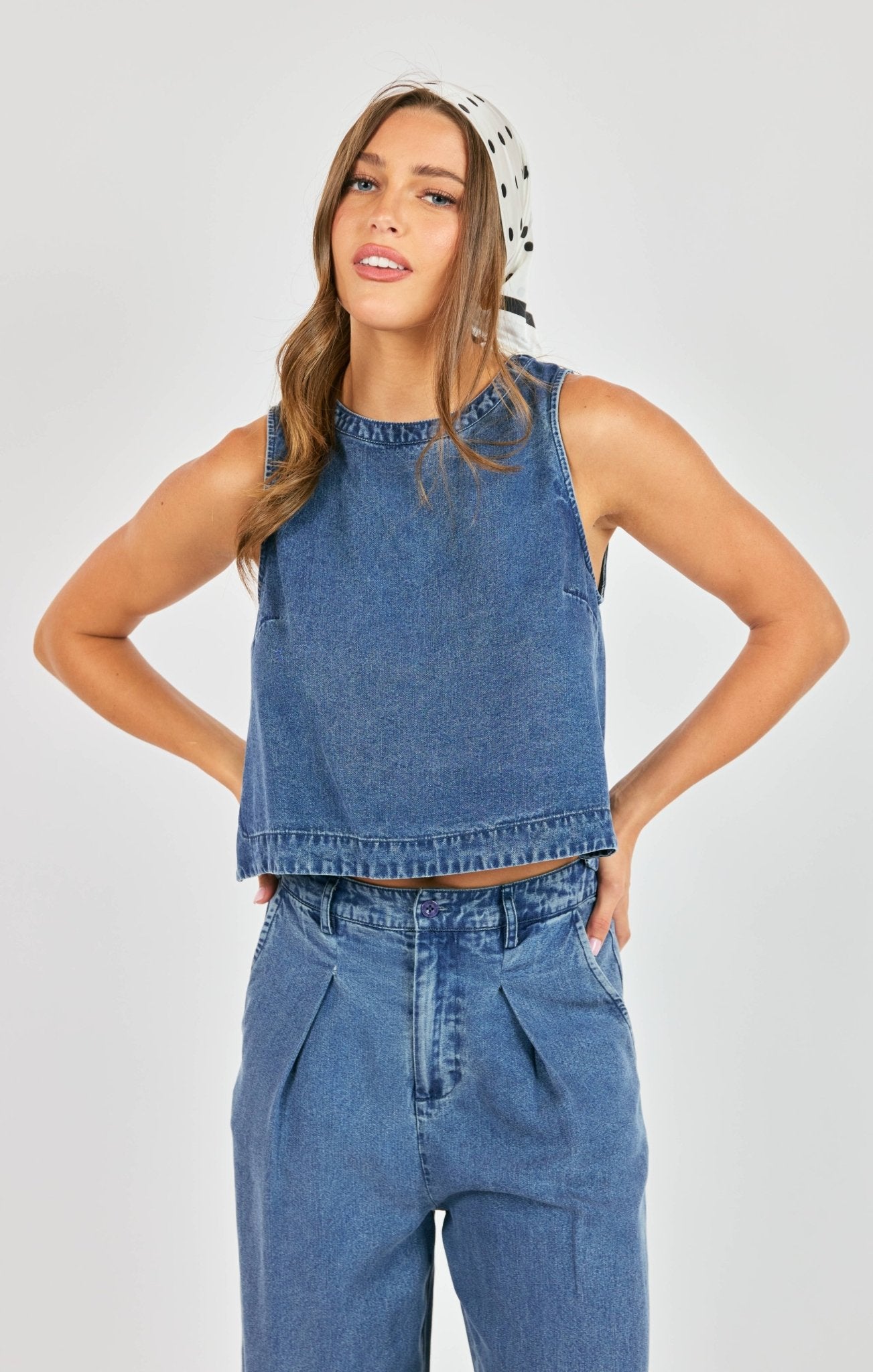 It's Pouring Sleeveless Top - happenstance.