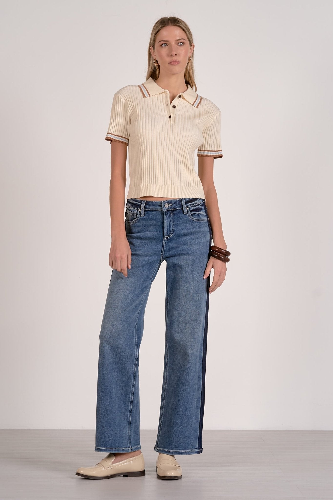 Ribbed Polo Sweater - happenstance.