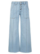 KUT from the Kloth - Meg High Rise Wide Leg Exposed Button - Tone - happenstance.