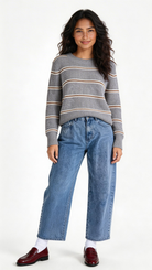 Grey striped sweater