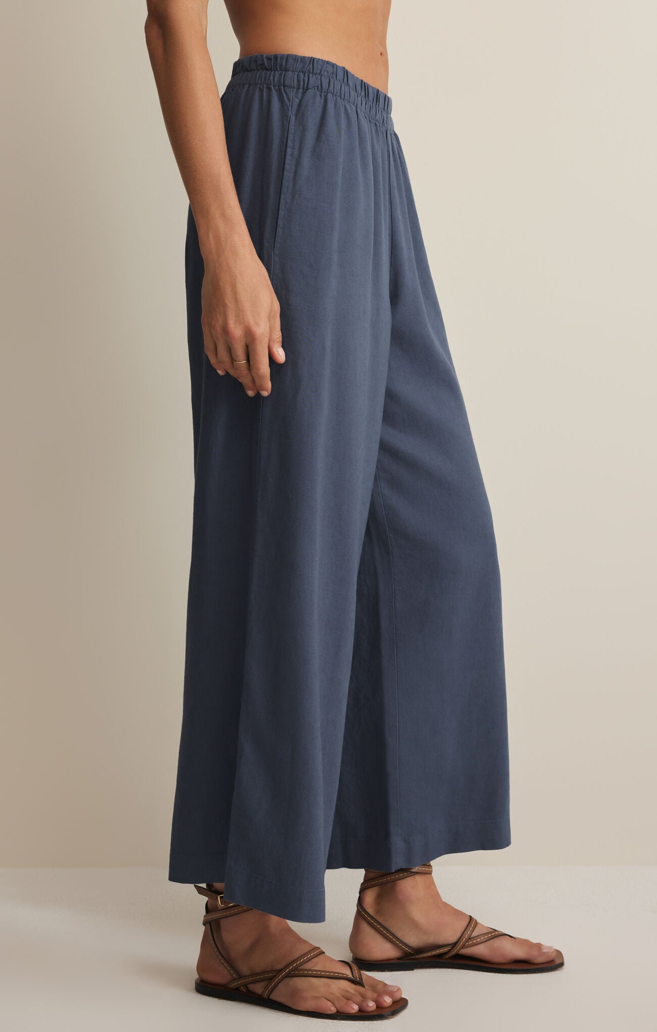 Z Supply - Scout Linen Pant - Vintage Indigo - happenstance.